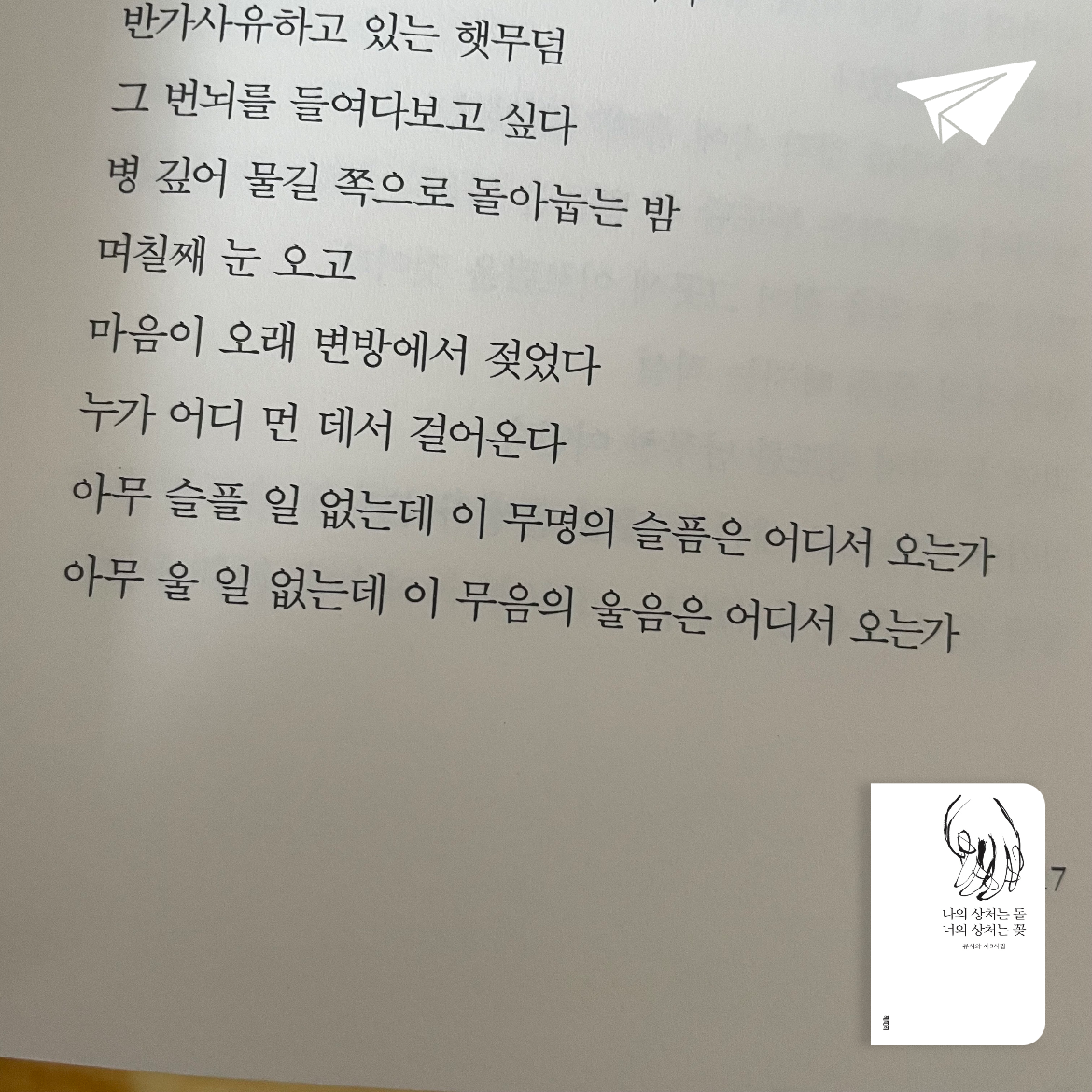 꿀떡님의 나의 상처는 돌 너의 상처는 꽃 게시물 이미지