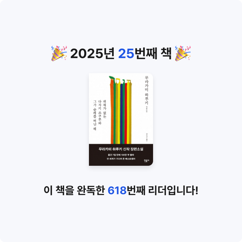 Theo 테오님의 색채가 없는 다자키 쓰쿠루와 그가 순례를 떠난 해 게시물 이미지