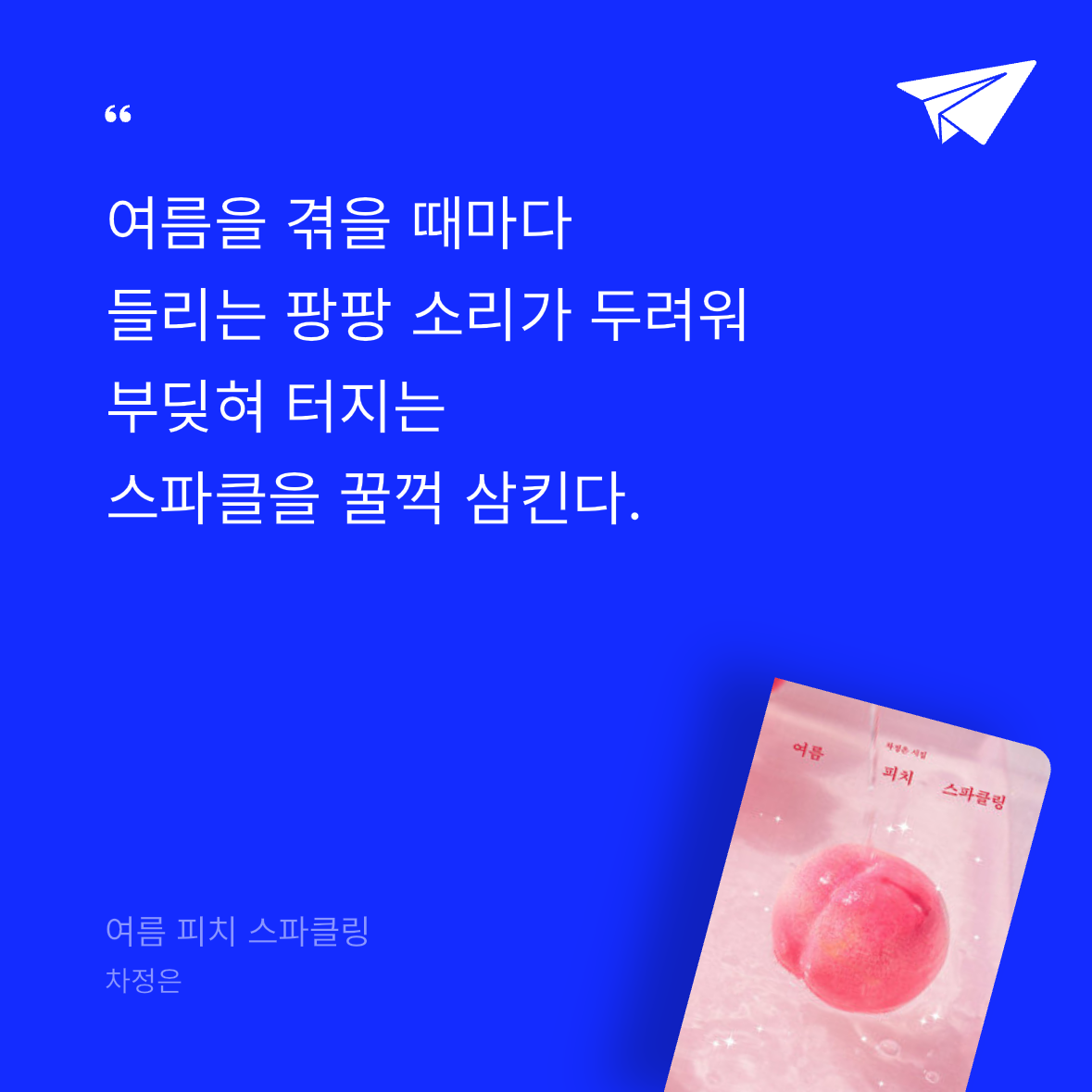Soo님의 여름 피치 스파클링 게시물 이미지