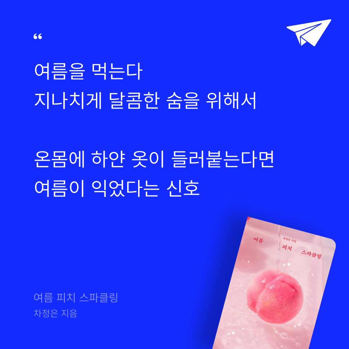 Soo님의 여름 피치 스파클링 게시물 이미지