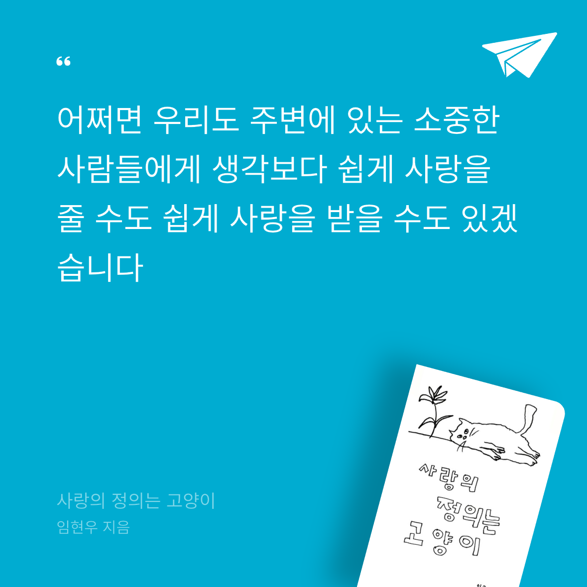 우주님의 사랑의 정의는 고양이 게시물 이미지