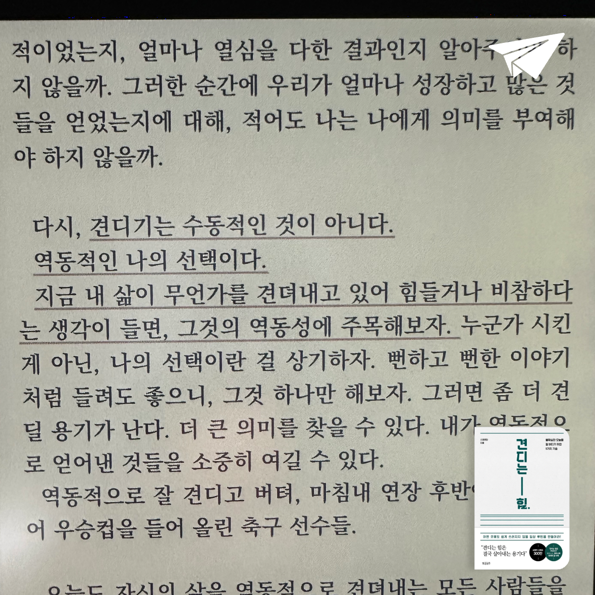 큰목소리님의 견디는 힘 게시물 이미지