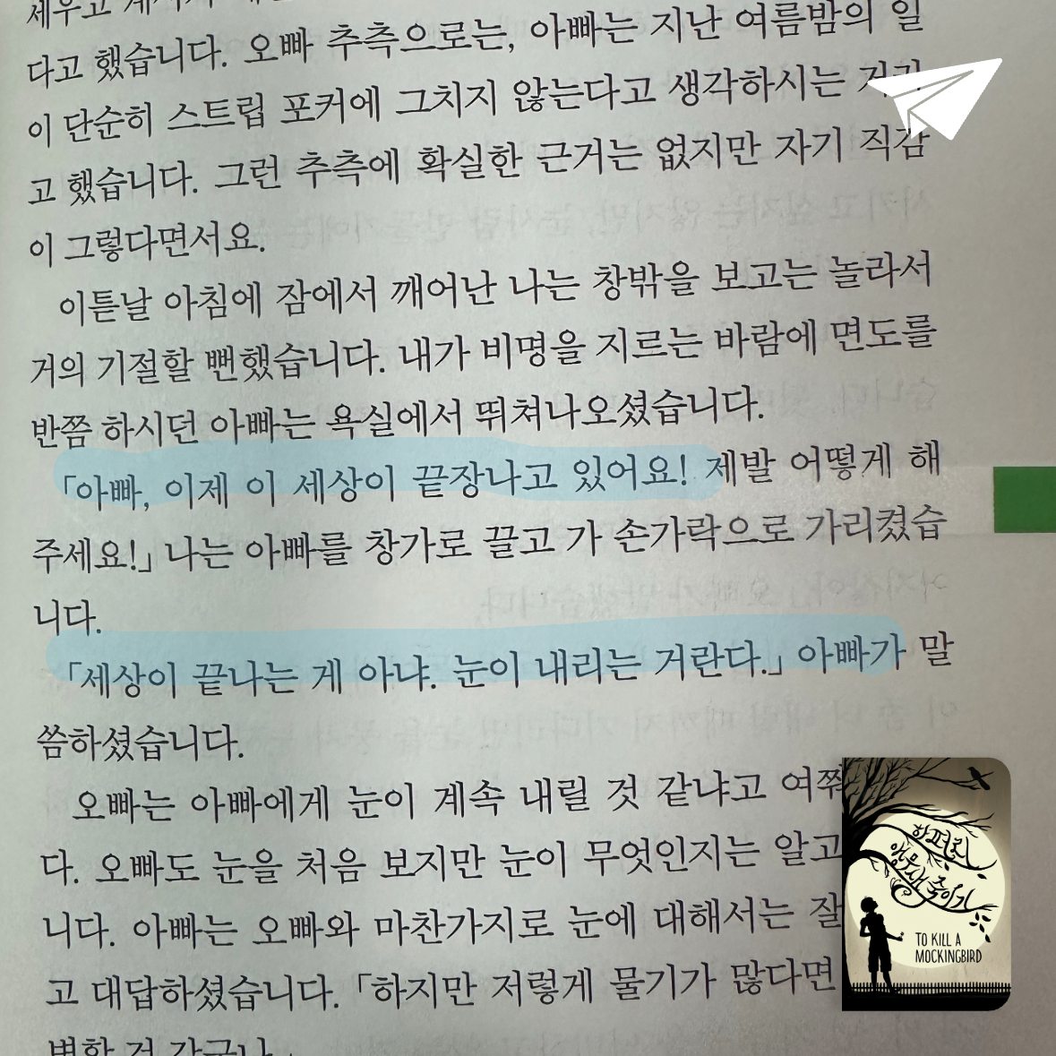 큰목소리님의 앵무새 죽이기 게시물 이미지